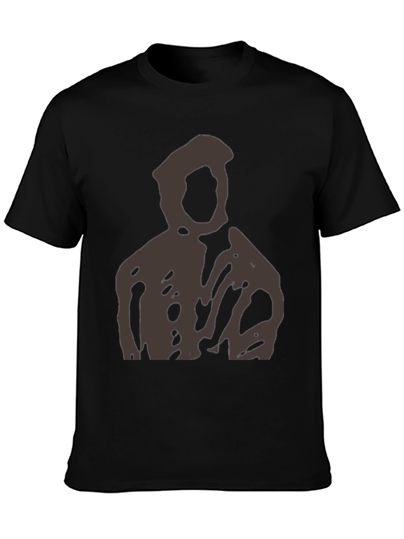 Abstract Figure Graphic Black T-Shirt