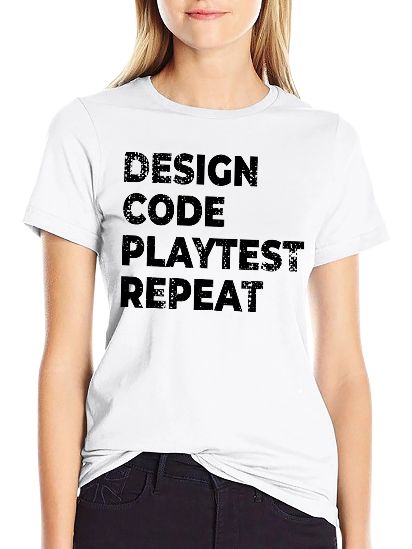 Design Code Playtest Repeat Black T-Shirt