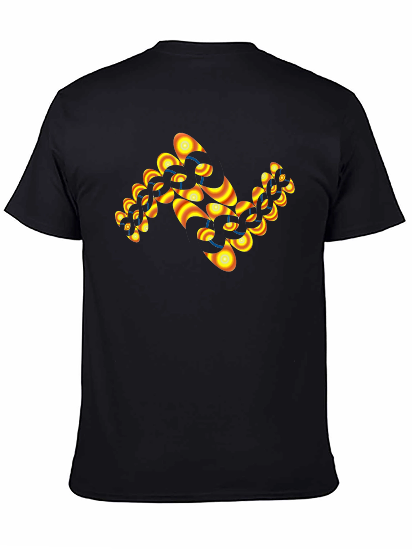 Abstract Chain Link T-Shirt - Black