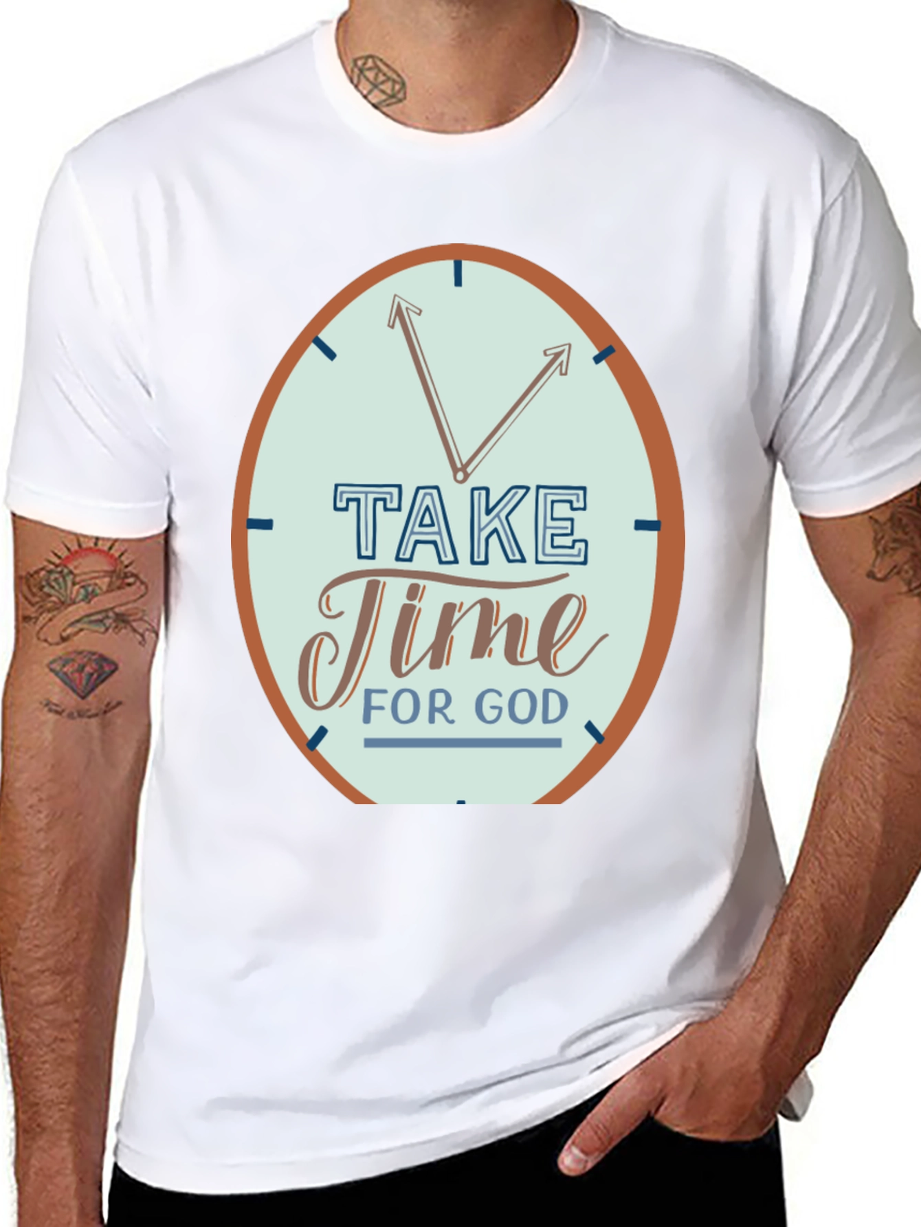 Time For God Black Graphic T-Shirt