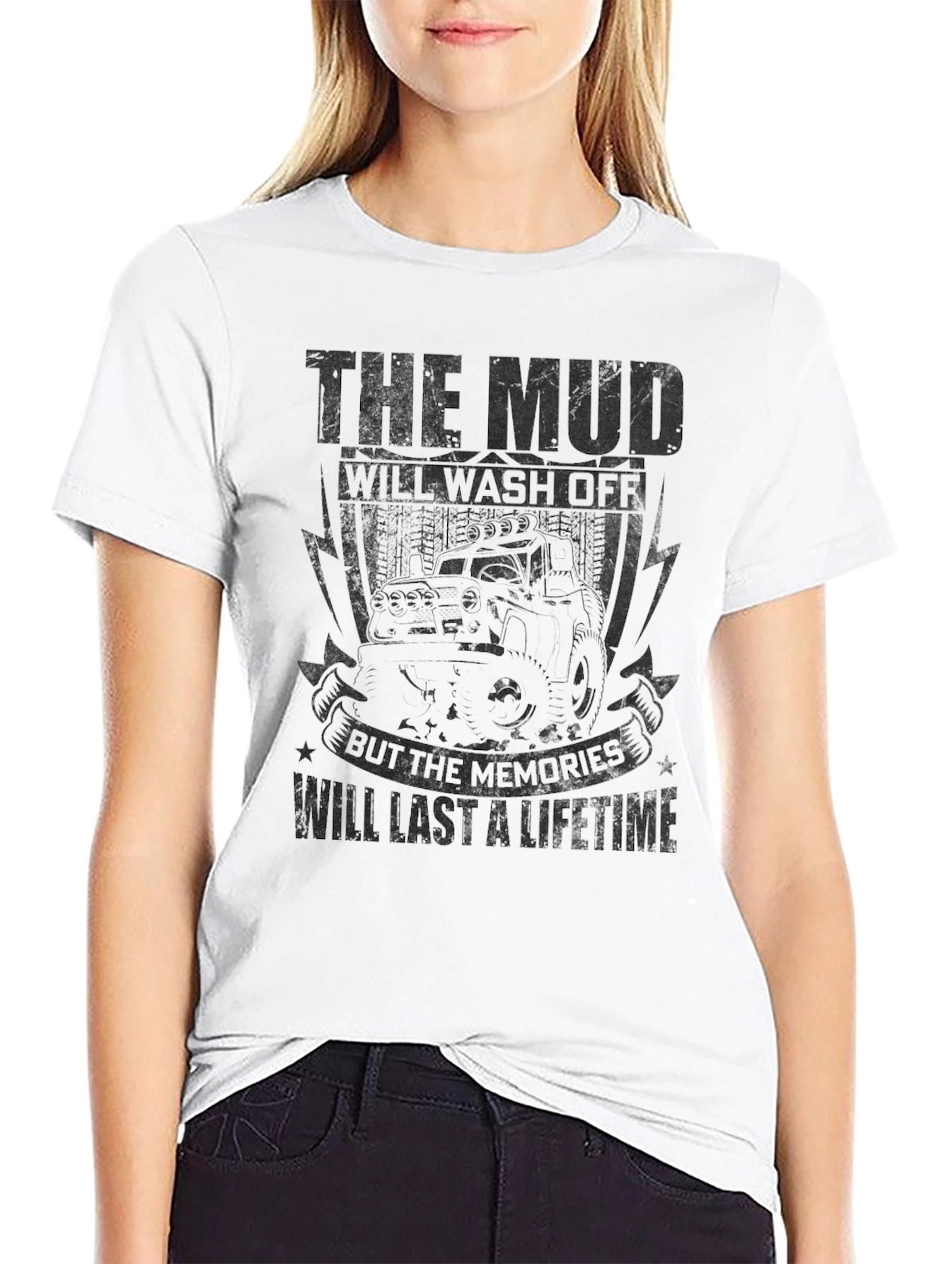 The Mud Will Wash Off Black Graphic T-Shirt