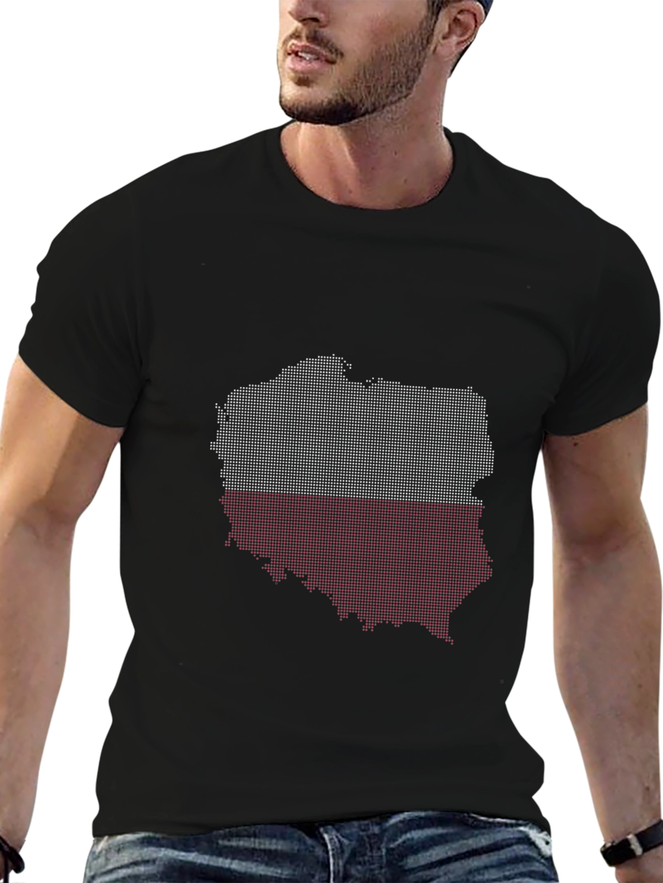 Poland Flag Map Graphic T-Shirt