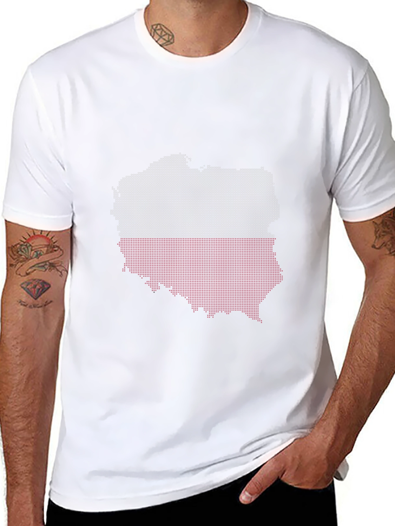 Poland Flag Map Graphic T-Shirt