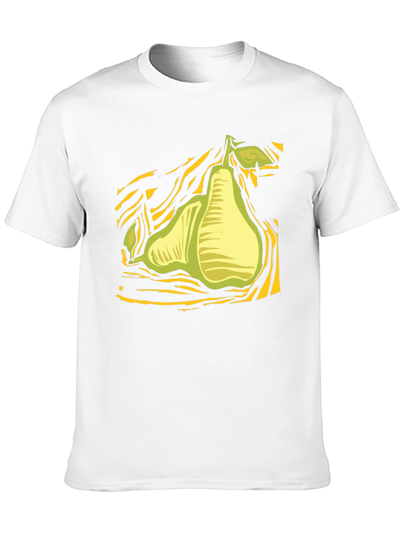 Abstract Pear Graphic Black T-Shirt