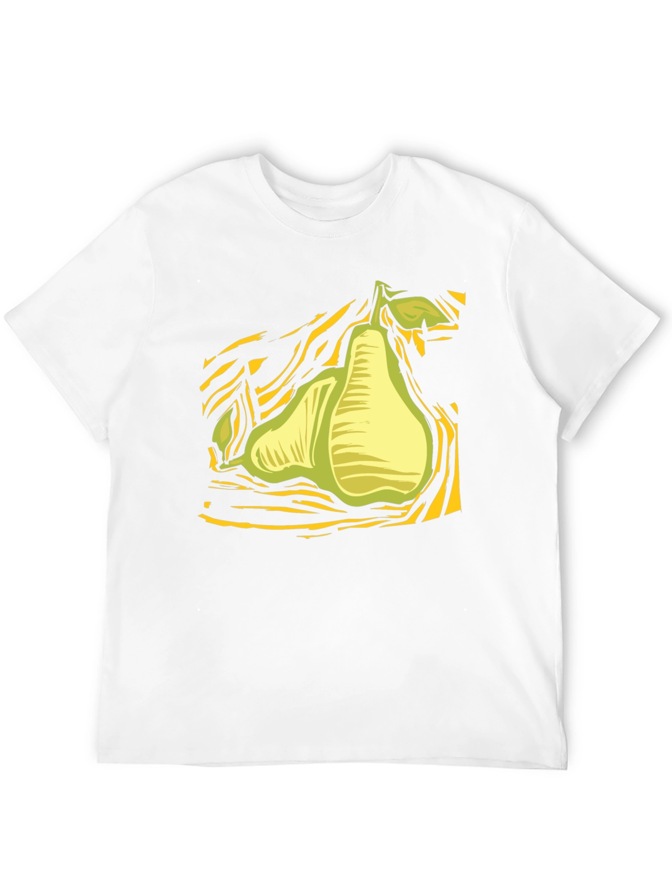 Abstract Pear Graphic Black T-Shirt