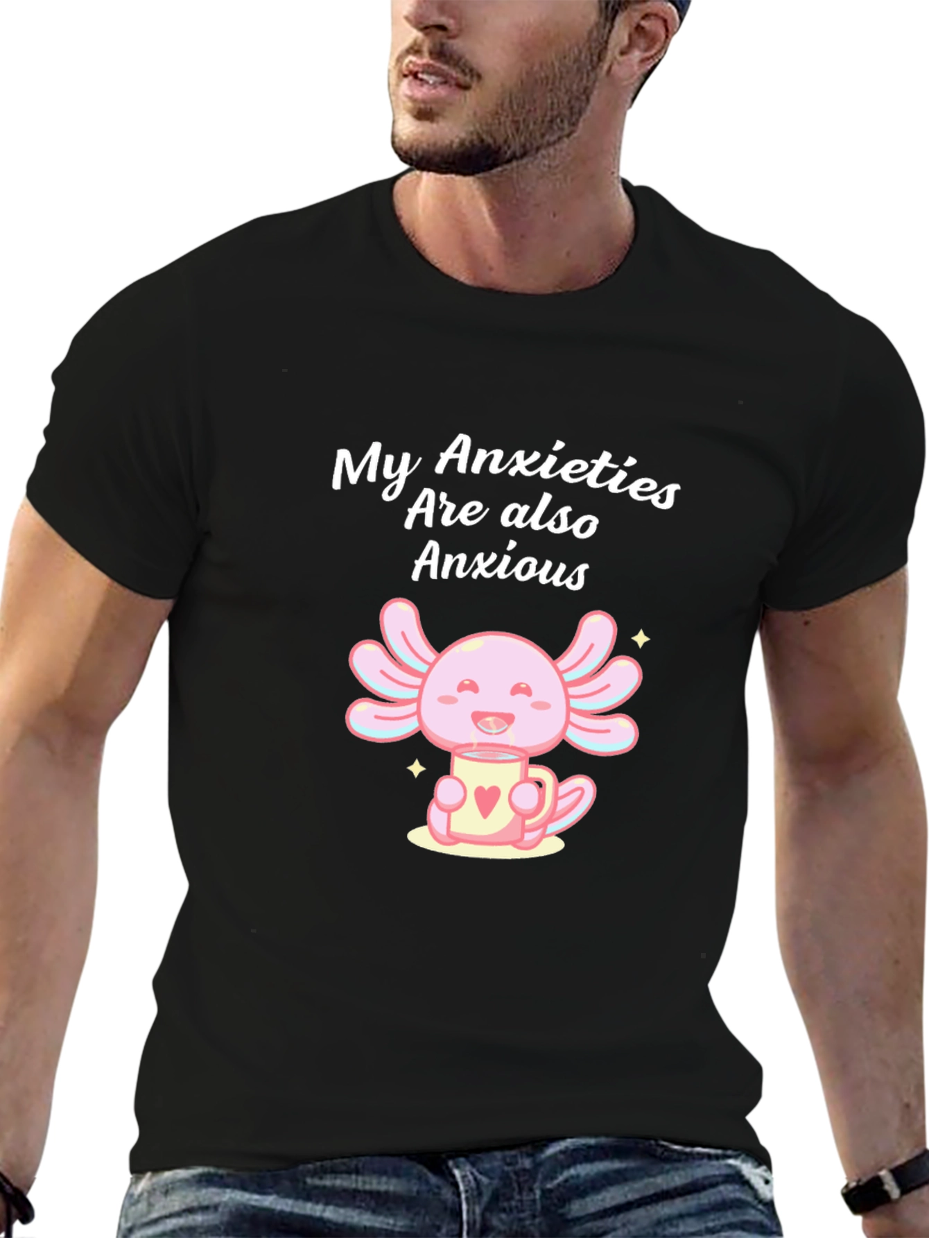 Anxious Axolotl T-Shirt - Cute and Comfortable