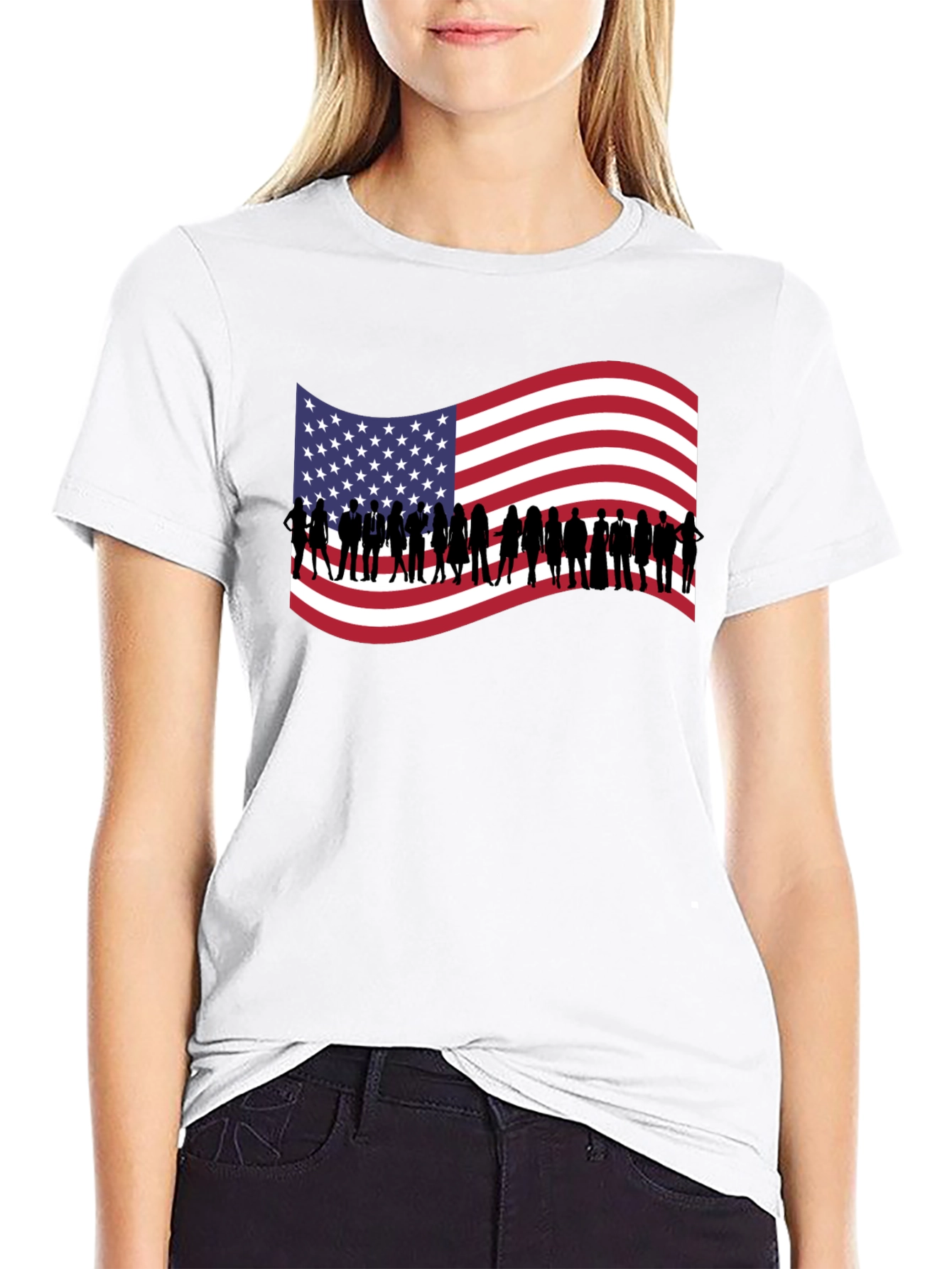 American Flag Silhouette T-Shirt