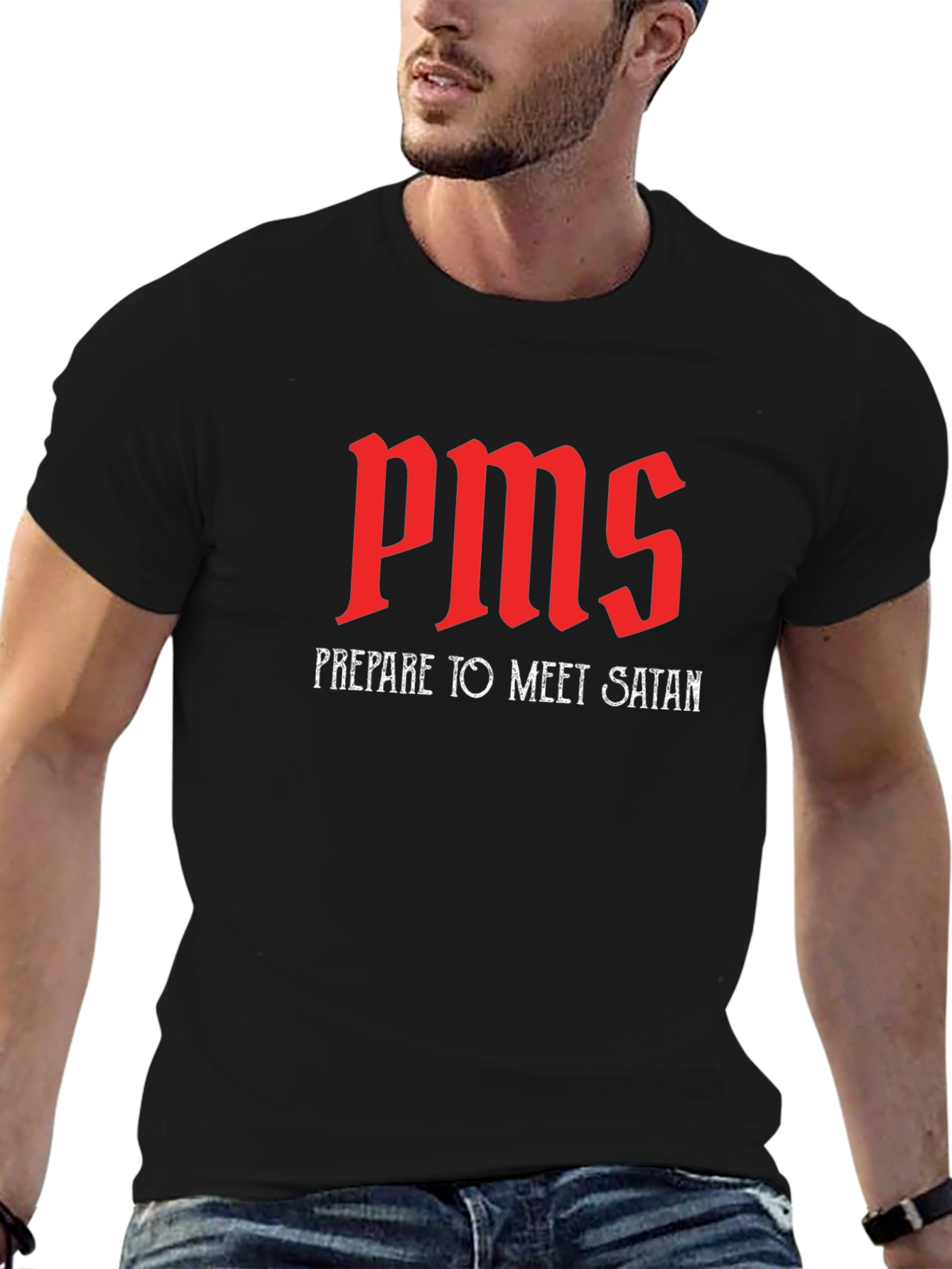 PMS Prepare to Meet Satan Black T-Shirt