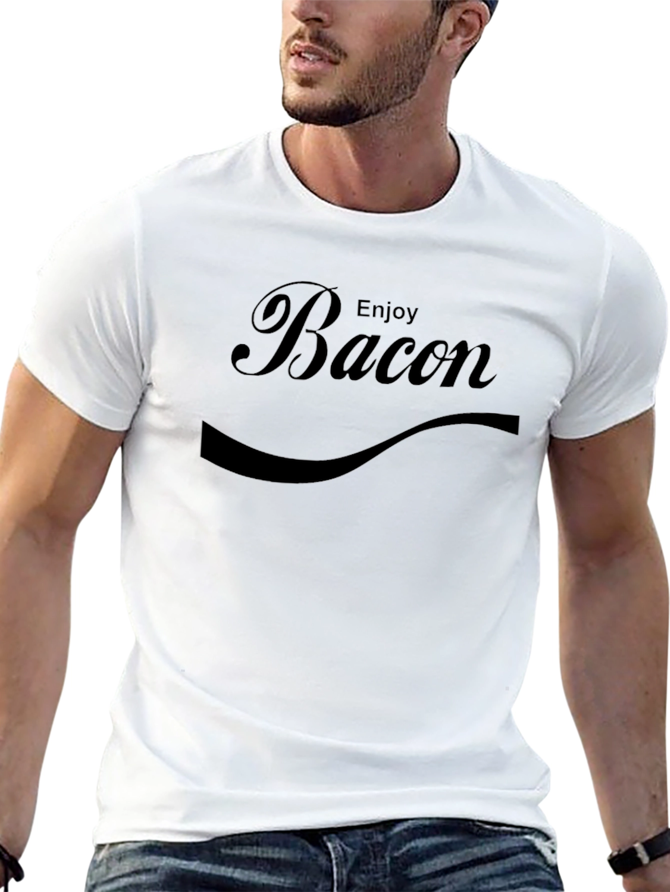 Enjoy Bacon Funny Novelty T-Shirt