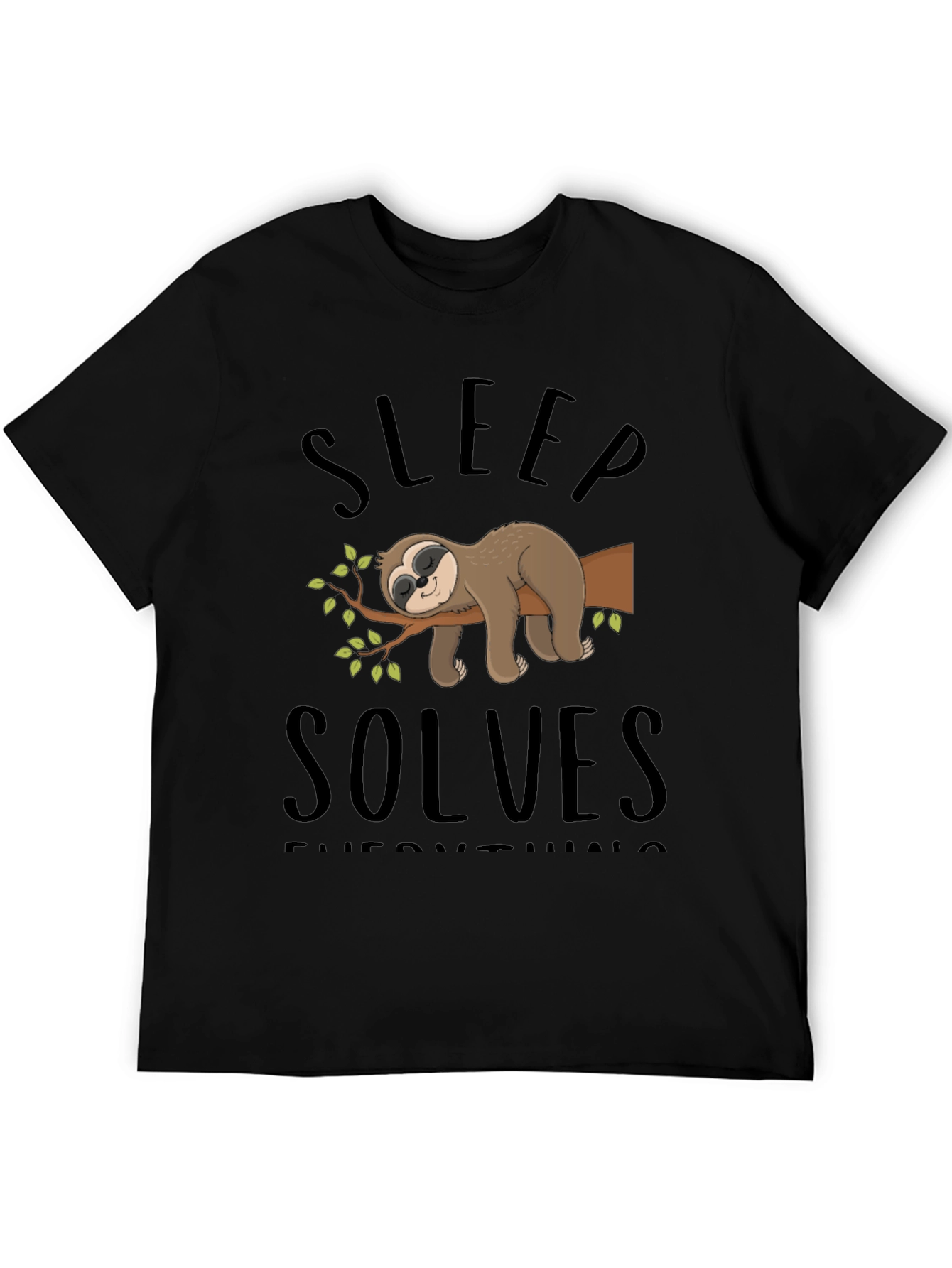 Sleep Solves Everything Sloth Graphic Tee