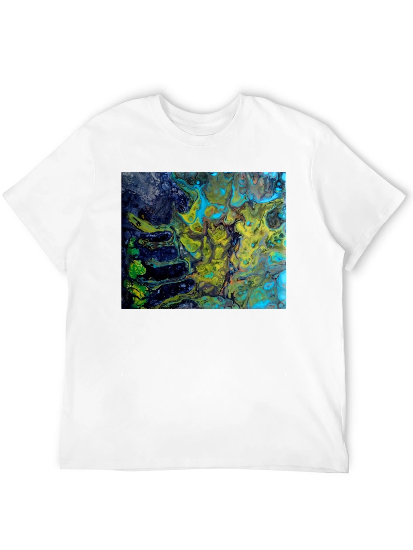 Abstract Art Print Black T-Shirt