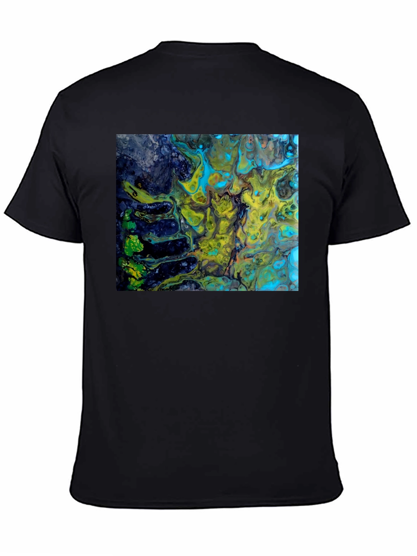 Abstract Art Print Black T-Shirt