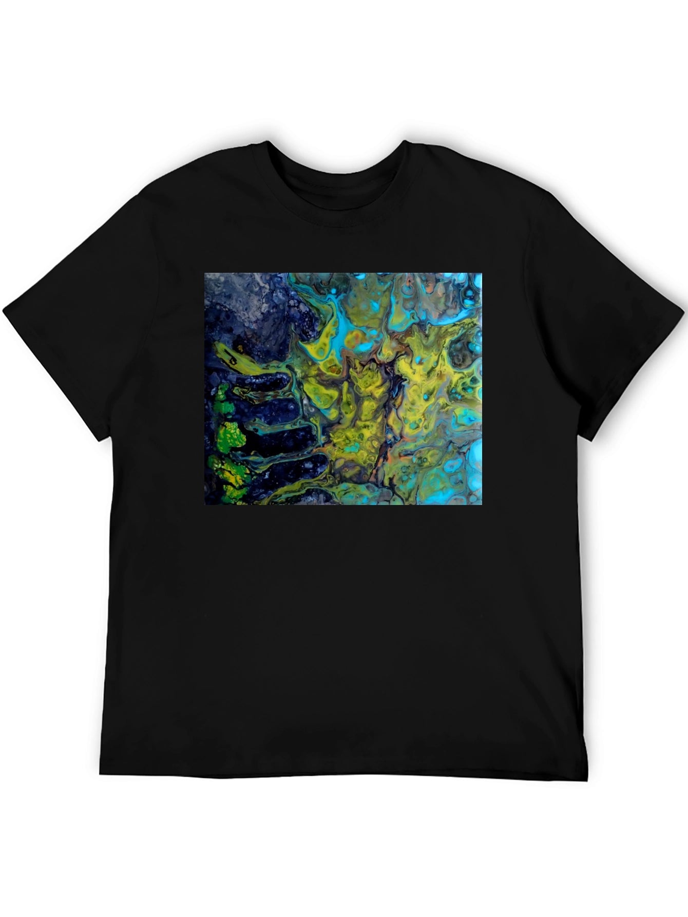 Abstract Art Print Black T-Shirt