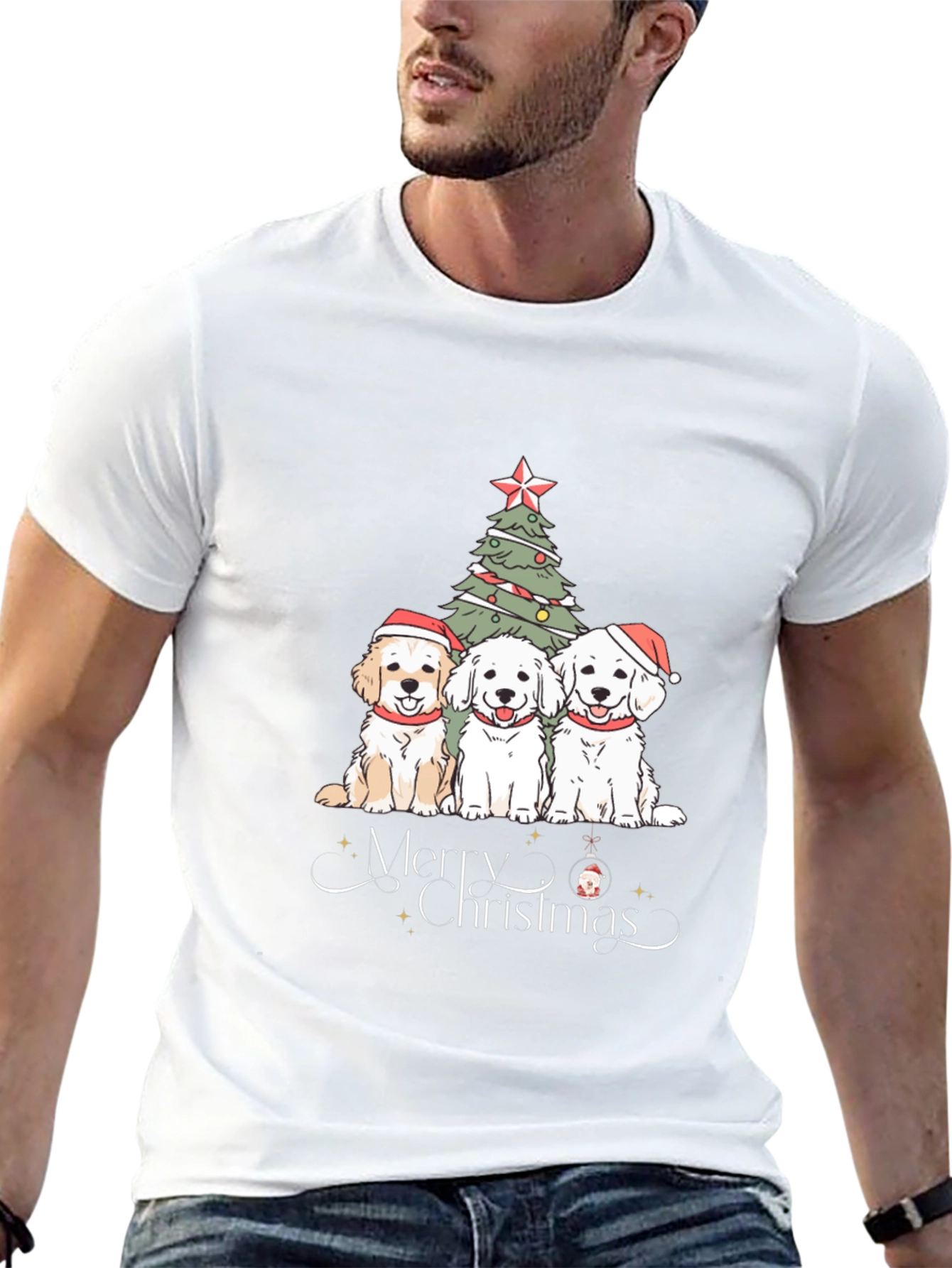Festive Dogs Christmas T-Shirt