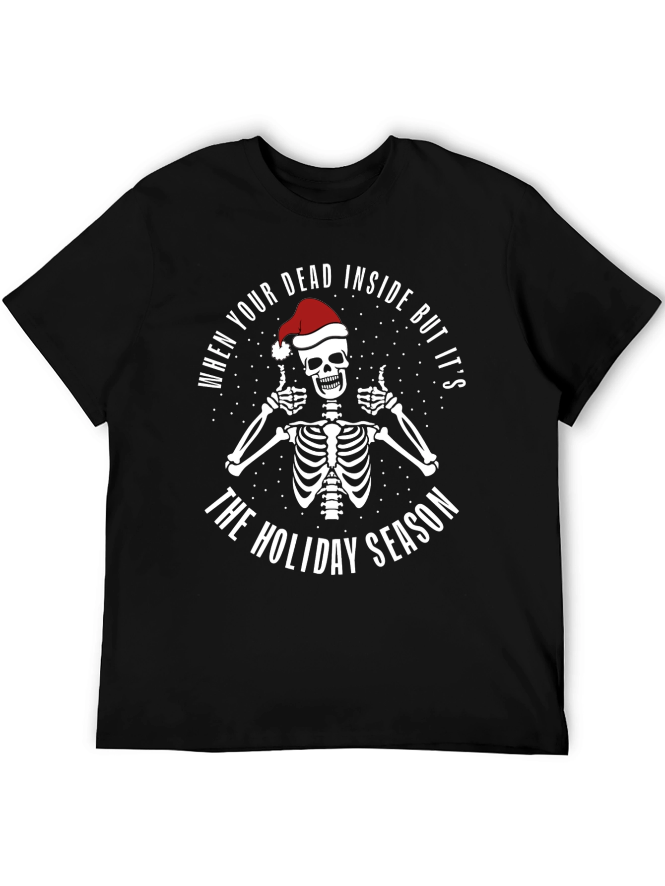 Funny Holiday Skeleton Graphic Tee
