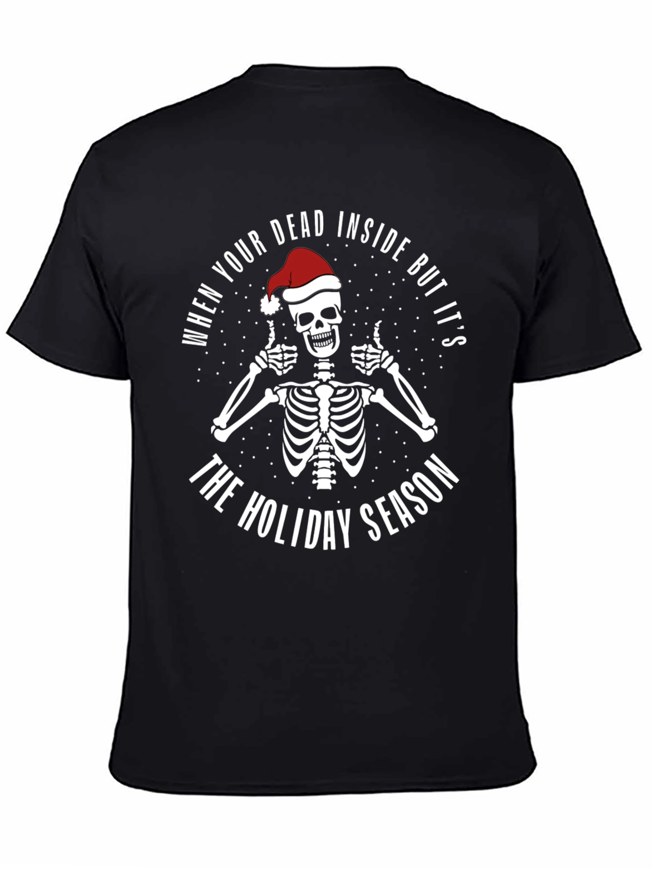 Funny Holiday Skeleton Graphic Tee