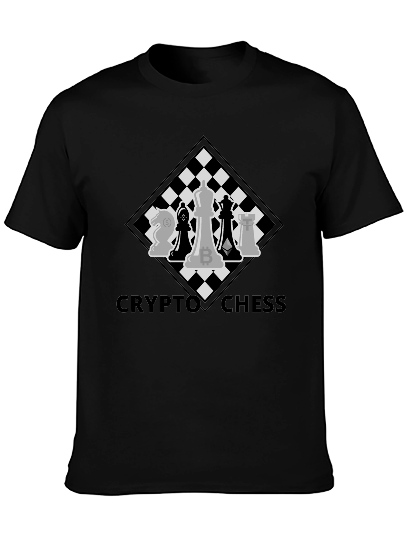 Crypto Chess T-Shirt - Bitcoin Ethereum Design