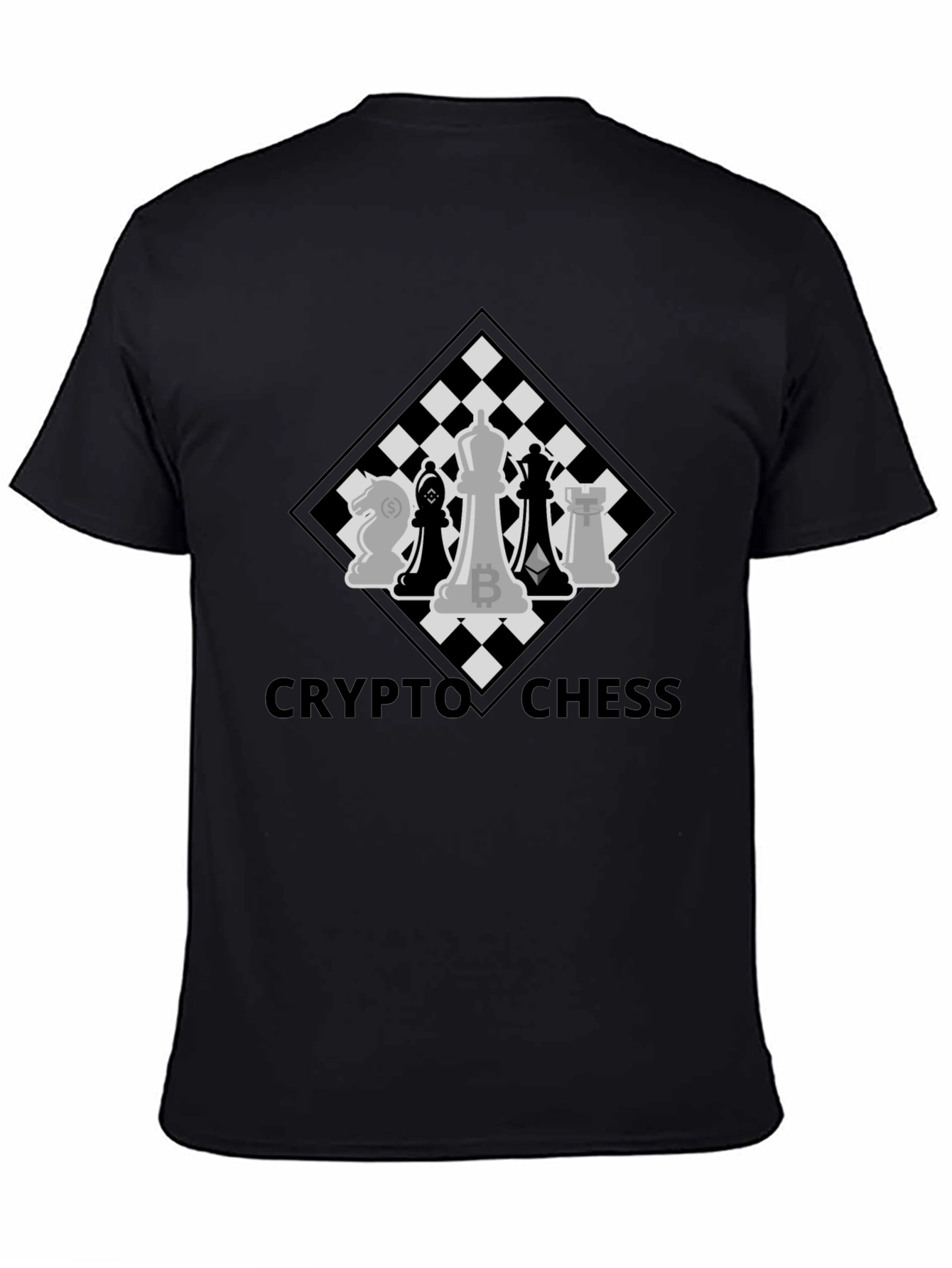 Crypto Chess T-Shirt - Bitcoin Ethereum Design