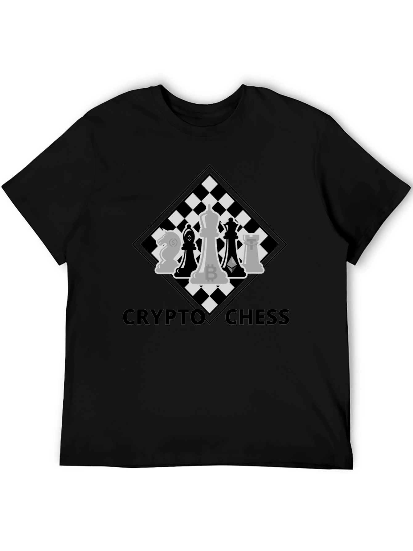Crypto Chess T-Shirt - Bitcoin Ethereum Design