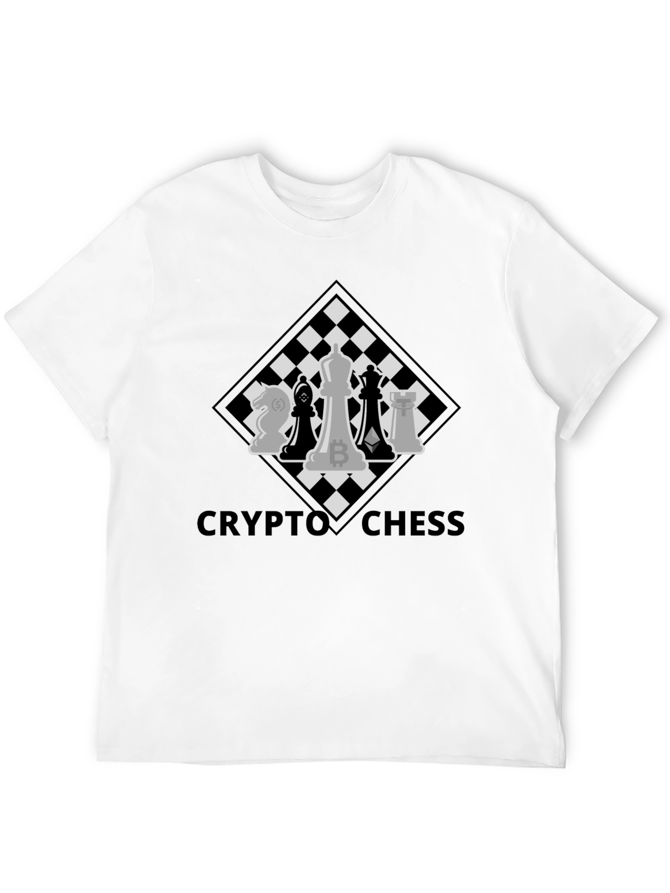 Crypto Chess T-Shirt - Bitcoin Ethereum Design