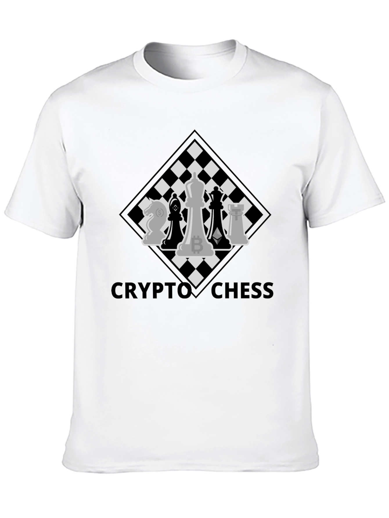 Crypto Chess T-Shirt - Bitcoin Ethereum Design