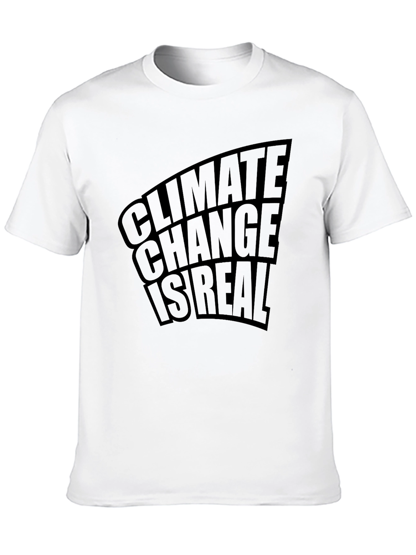 Climate Change is Real T-Shirt - Mens Eco-Friendly Tee