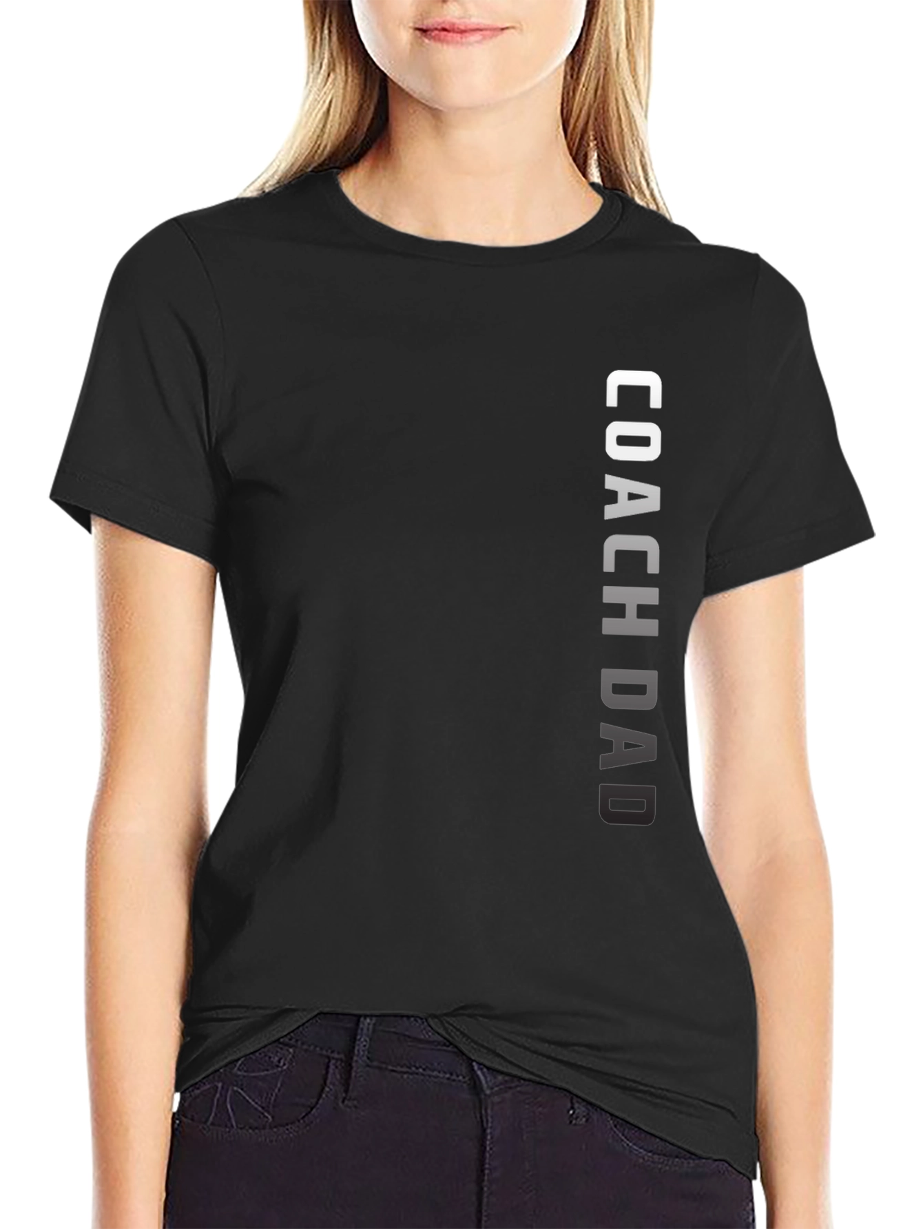 Coach Dad Black T-Shirt