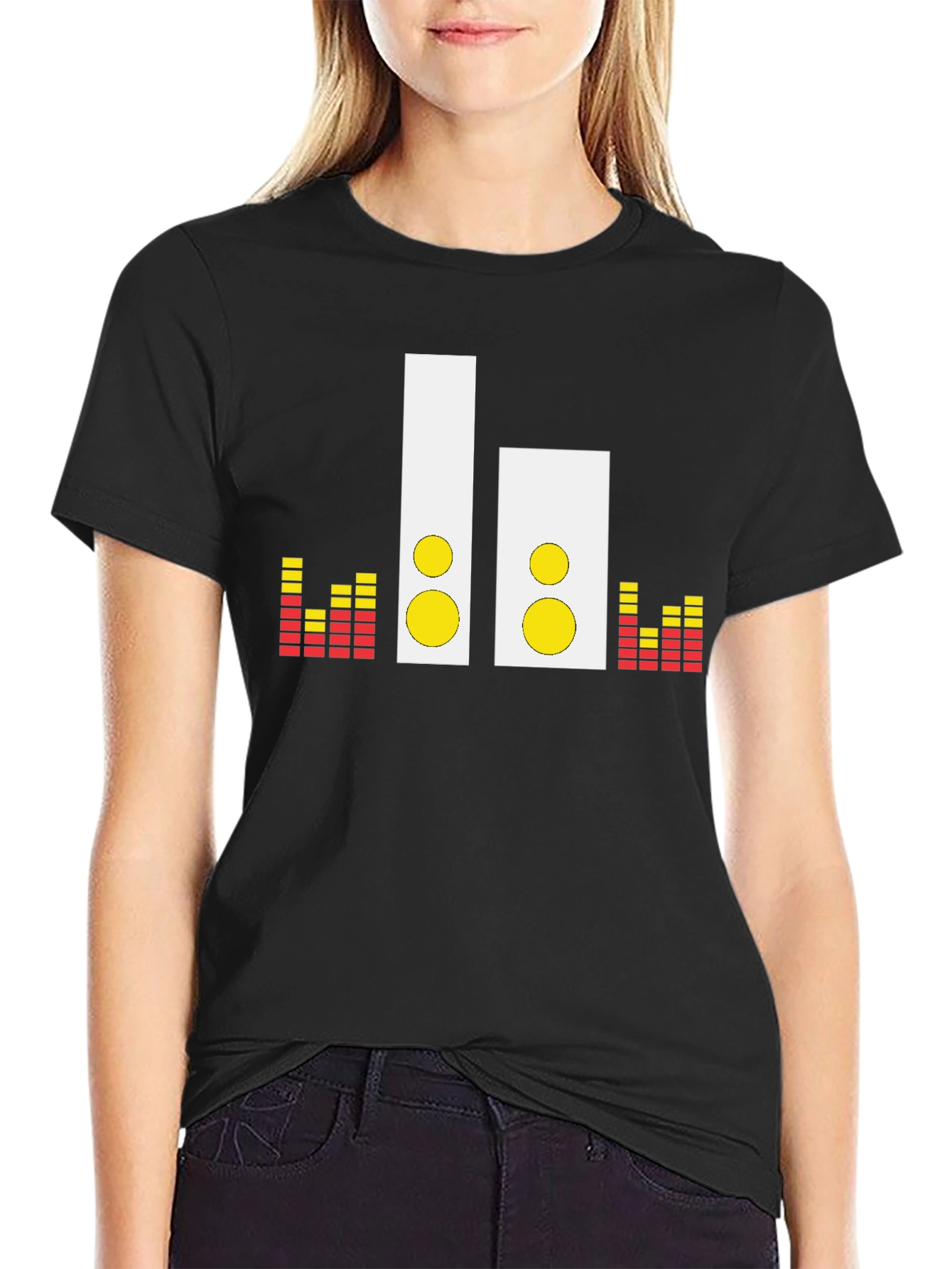 Speaker Graphic Tee - Music Lovers Black T-Shirt