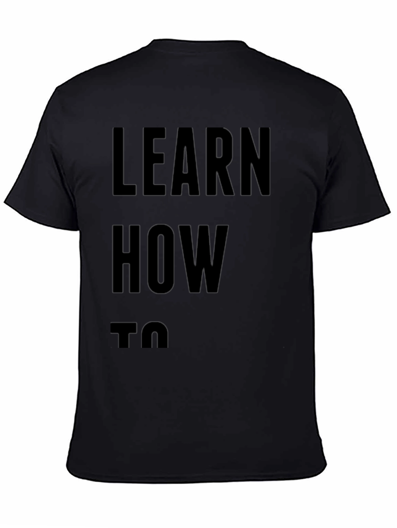 Learn How To T-Shirt | Mens Black Tee