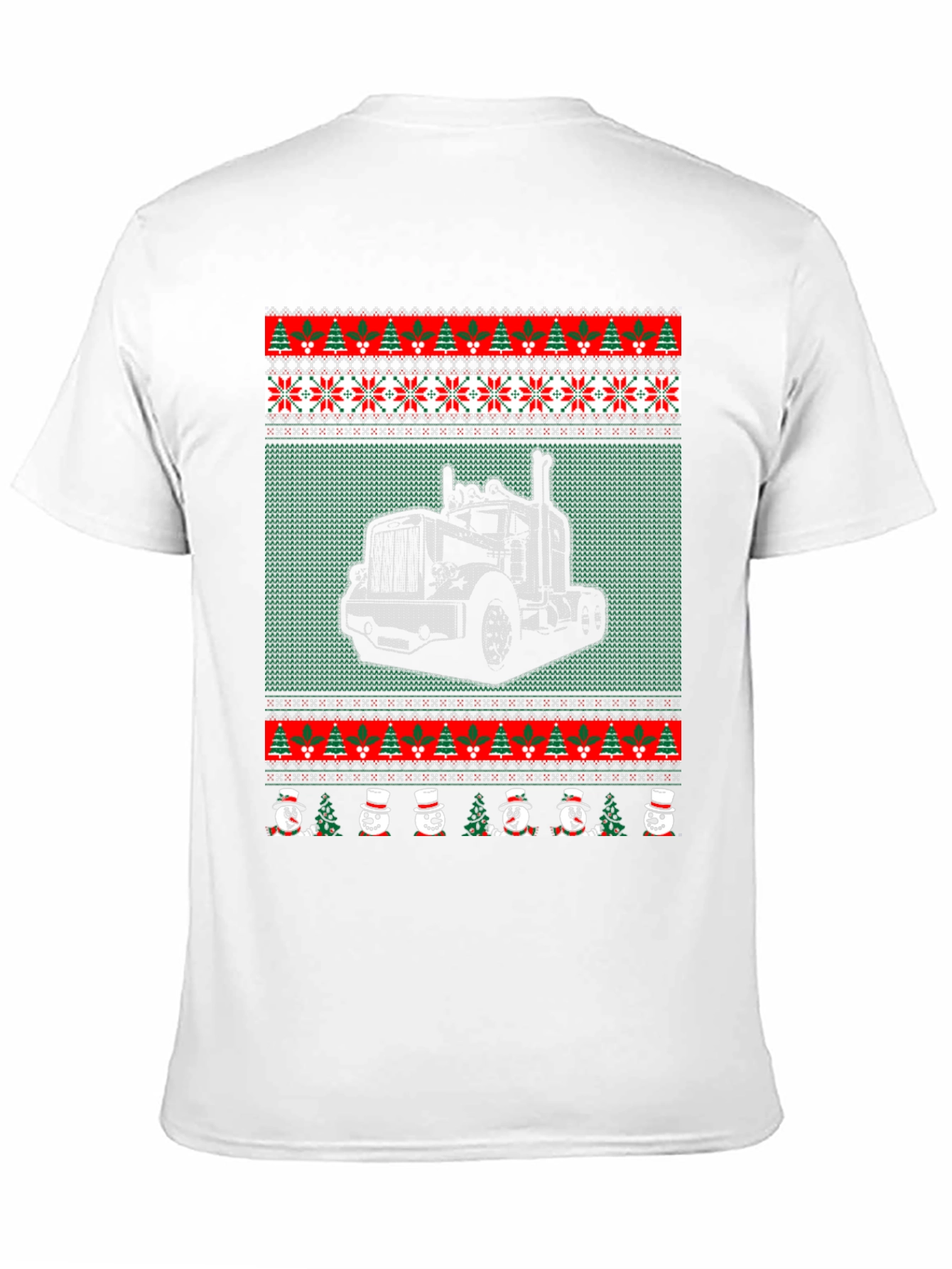 Truck Ugly Christmas Sweater Style T-Shirt