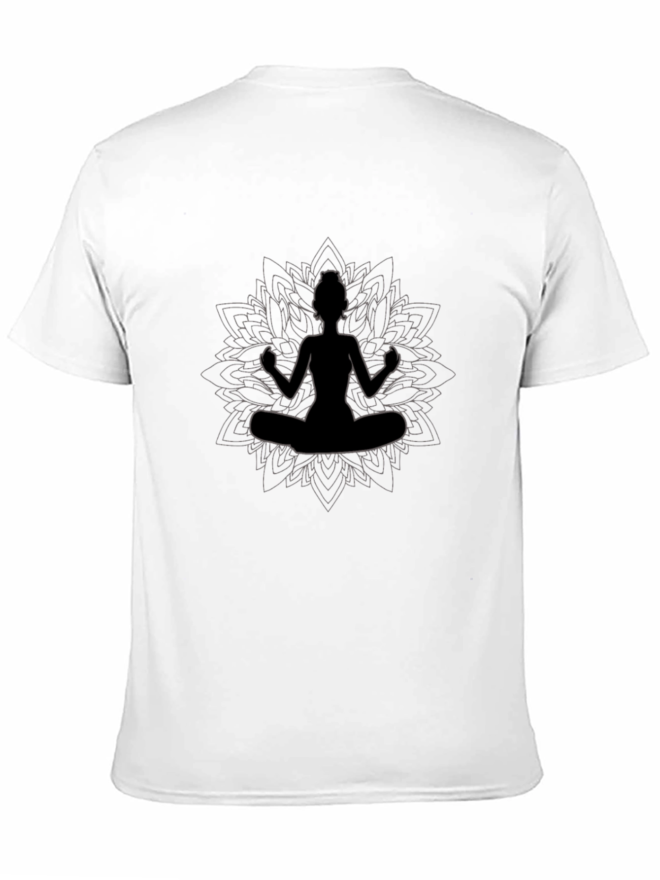 Yoga Meditation T-Shirt - Black Cotton Blend
