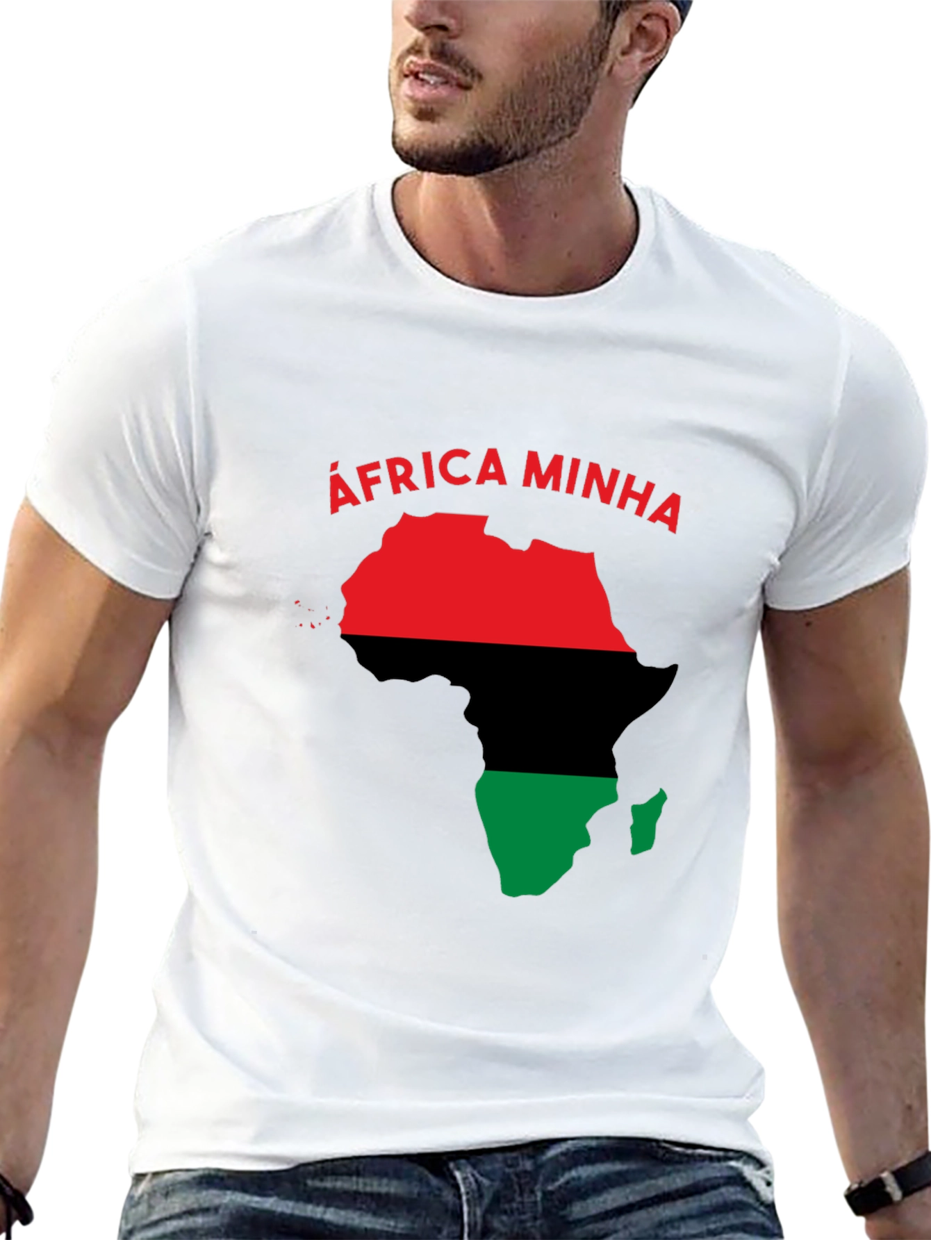 Africa Minha T-Shirt - Red Black and Green