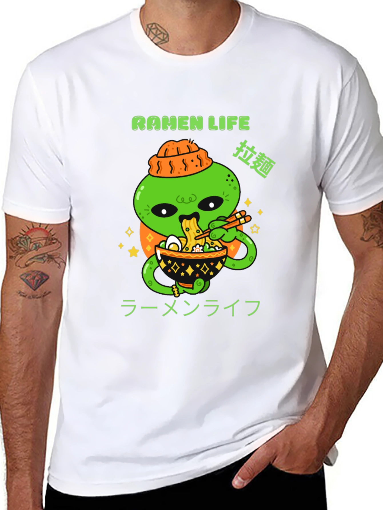 Ramen Life Graphic Tee - Alien Noodles