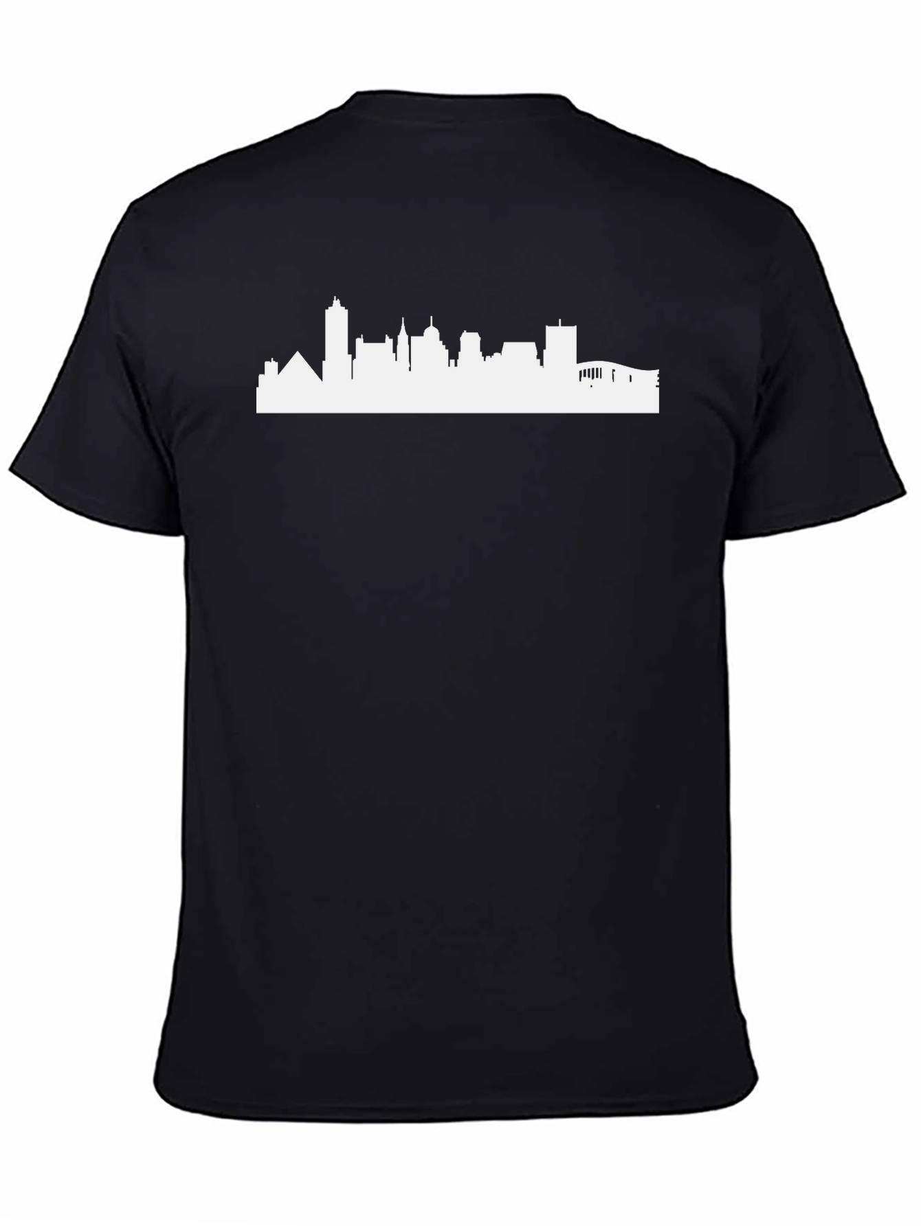 City Skyline Graphic Tee - Modern Mens Black T-Shirt