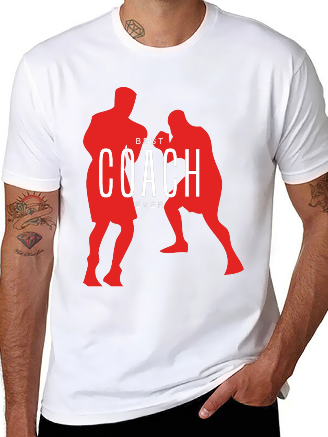 Best Coach Ever Boxing Silhouette T-Shirt