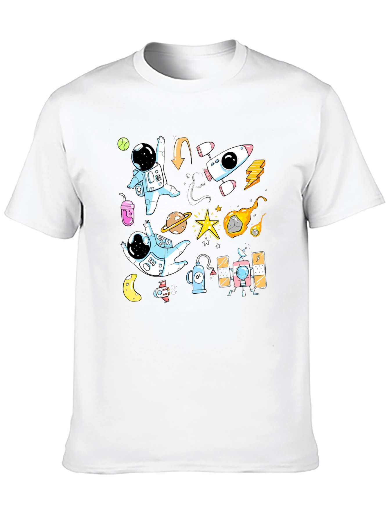 Astronaut Space Adventure Black T-Shirt