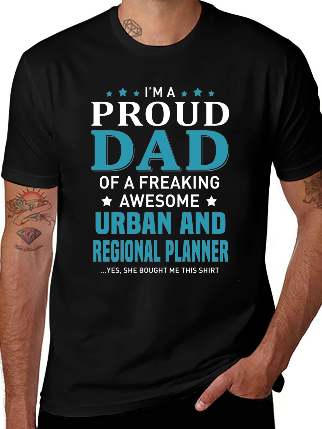Proud Dad Urban & Regional Planner Graphic Tee