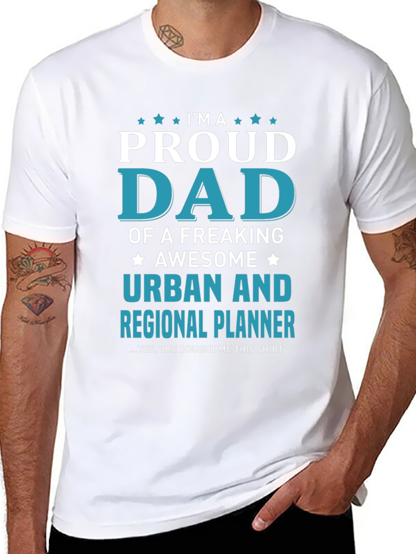 Proud Dad Urban & Regional Planner Graphic Tee