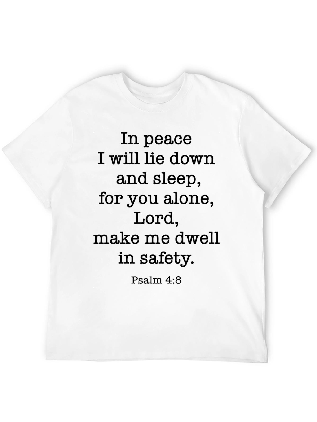 Psalm 4:8 Christian T-Shirt - Faith Inspired Comfort