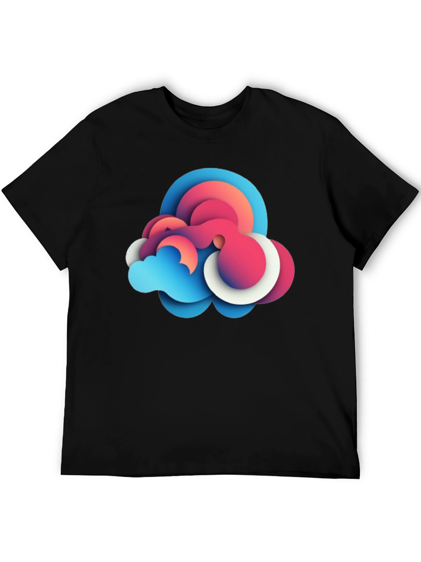 Abstract Cloud Graphic Tee - Modern Design