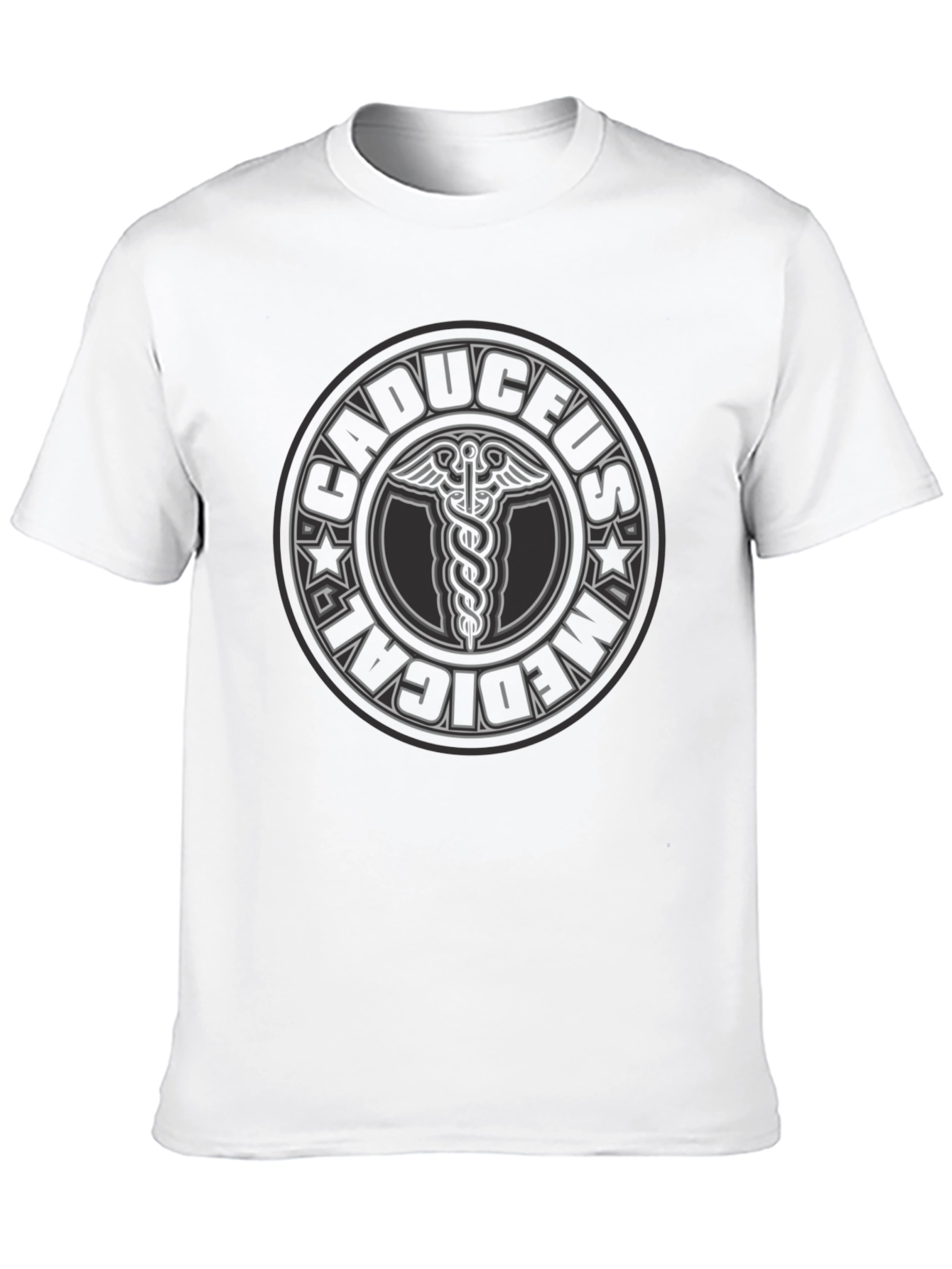 Caduceus Medical T-Shirt - Black Graphic Tee