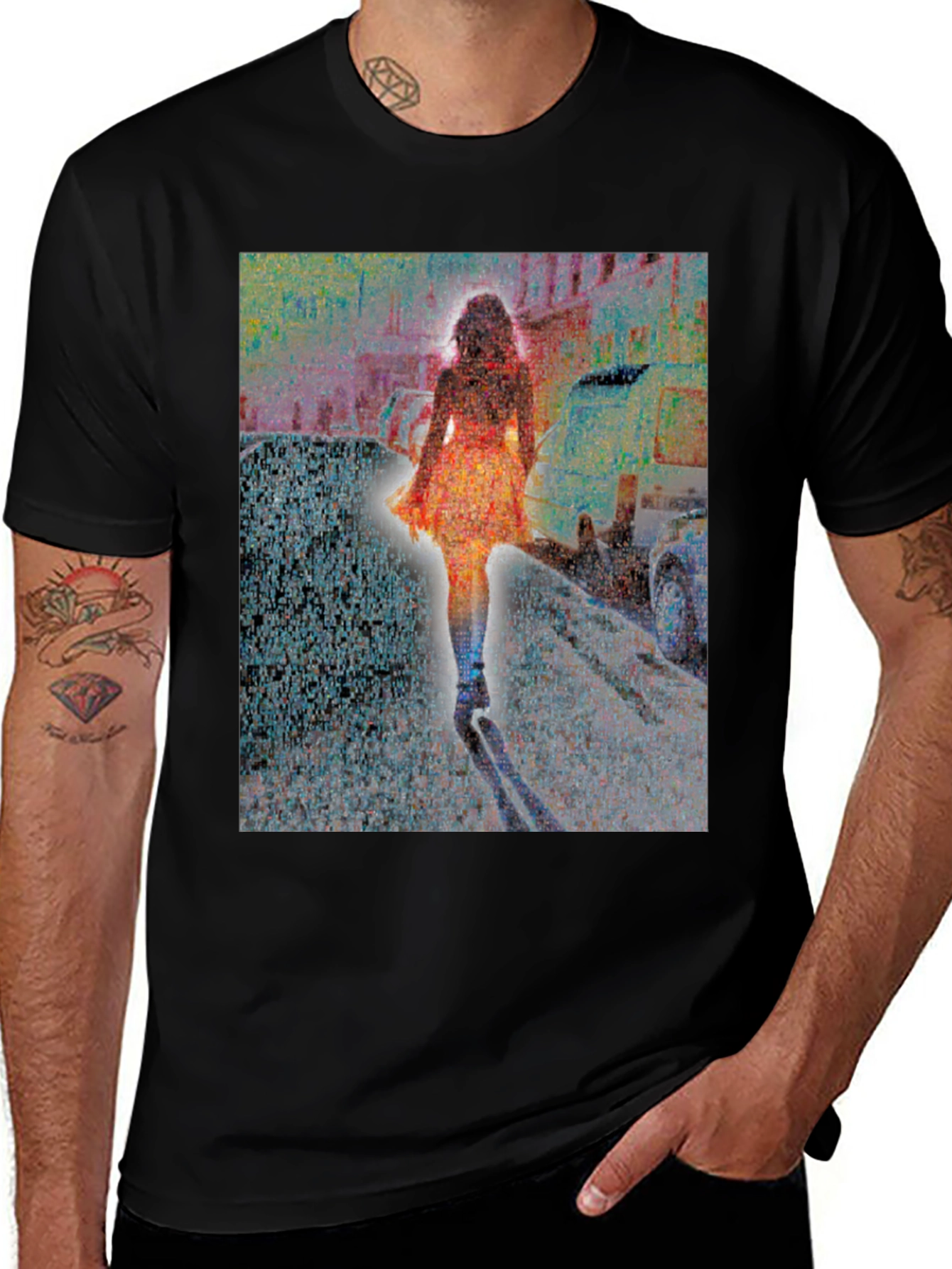 Abstract Cityscape Graphic Tee