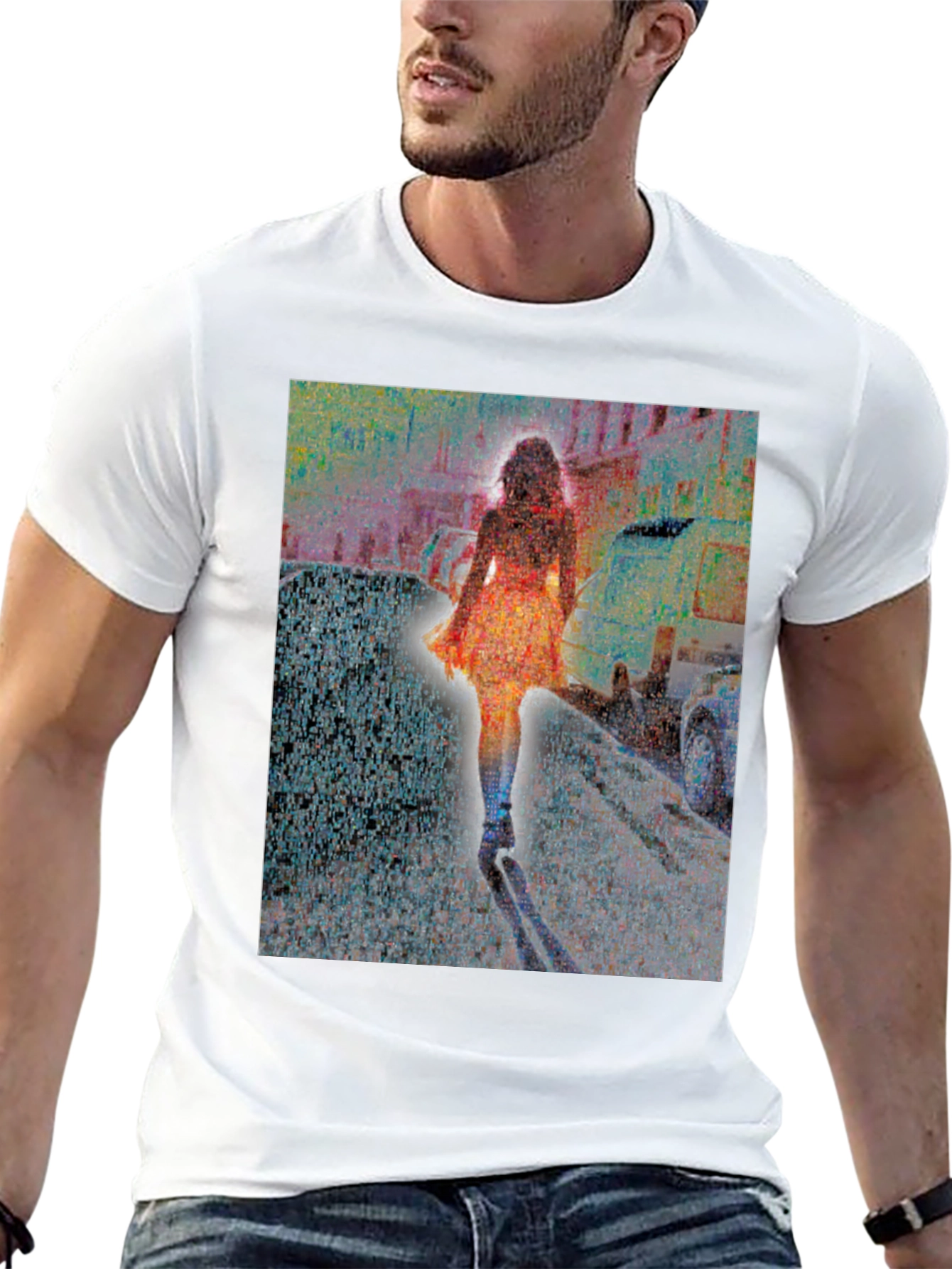 Abstract Cityscape Graphic Tee