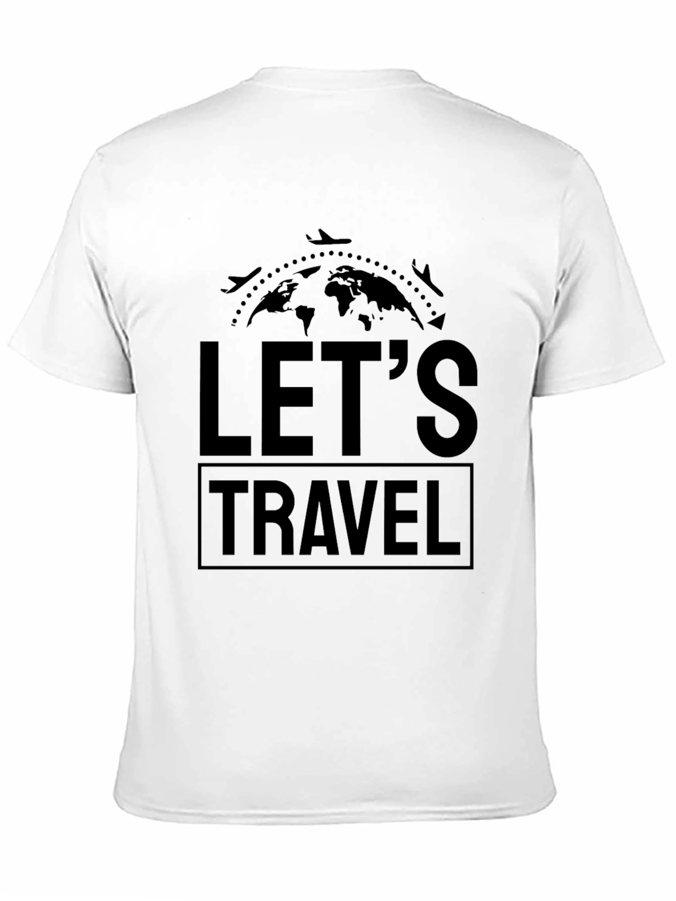 Lets Travel Black T-Shirt
