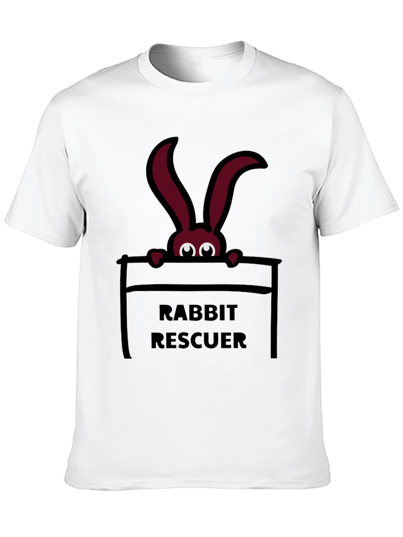 Rabbit Rescuer Graphic Tee - Black