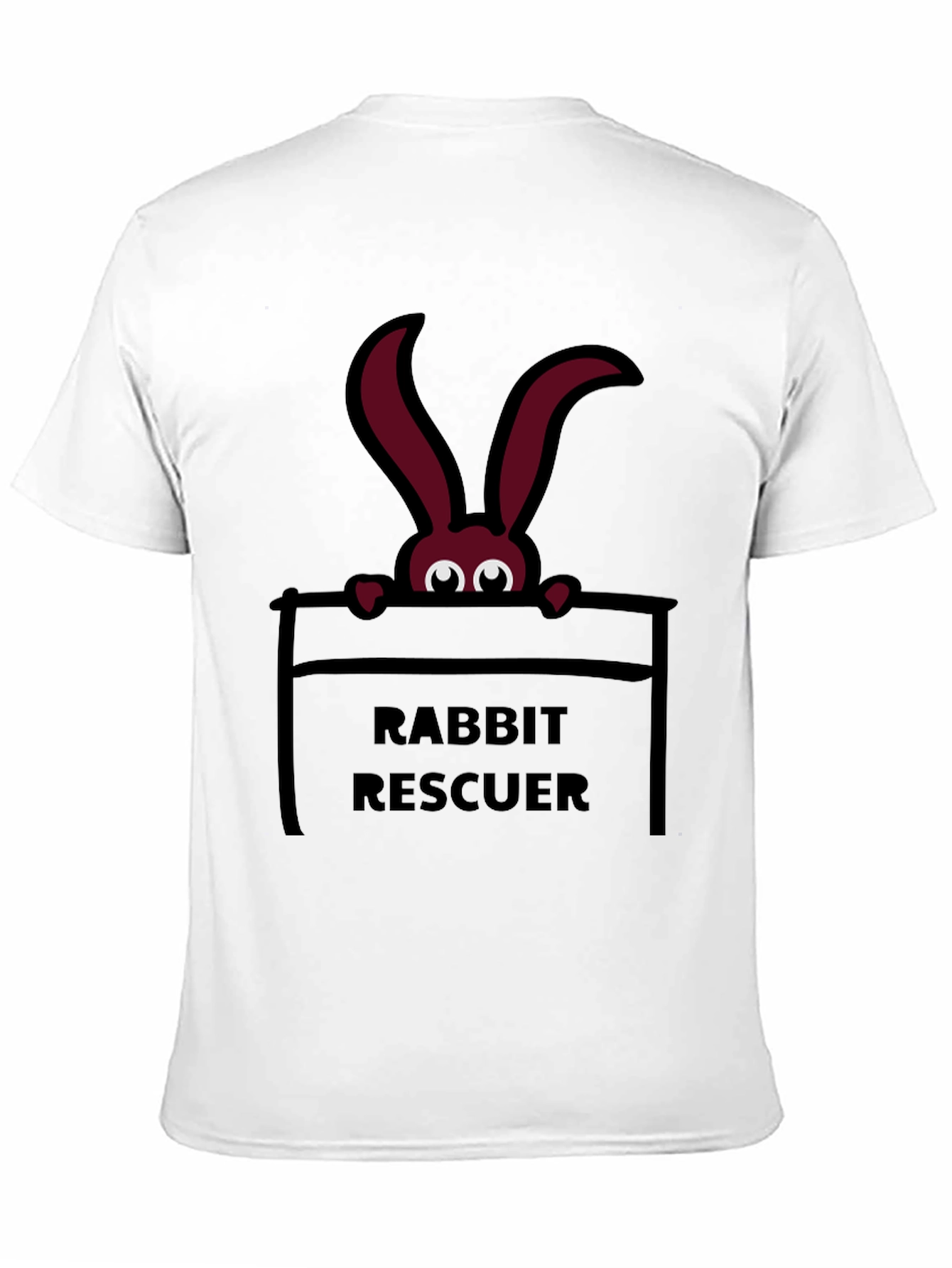 Rabbit Rescuer Graphic Tee - Black