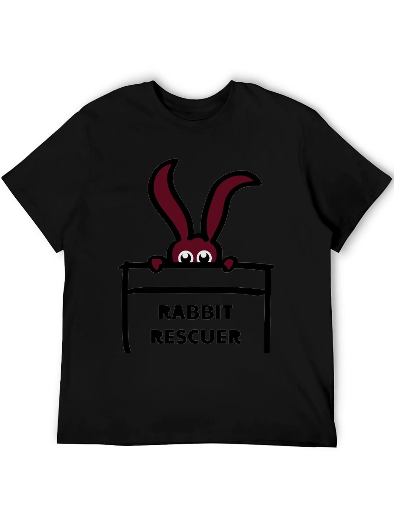 Rabbit Rescuer Graphic Tee - Black