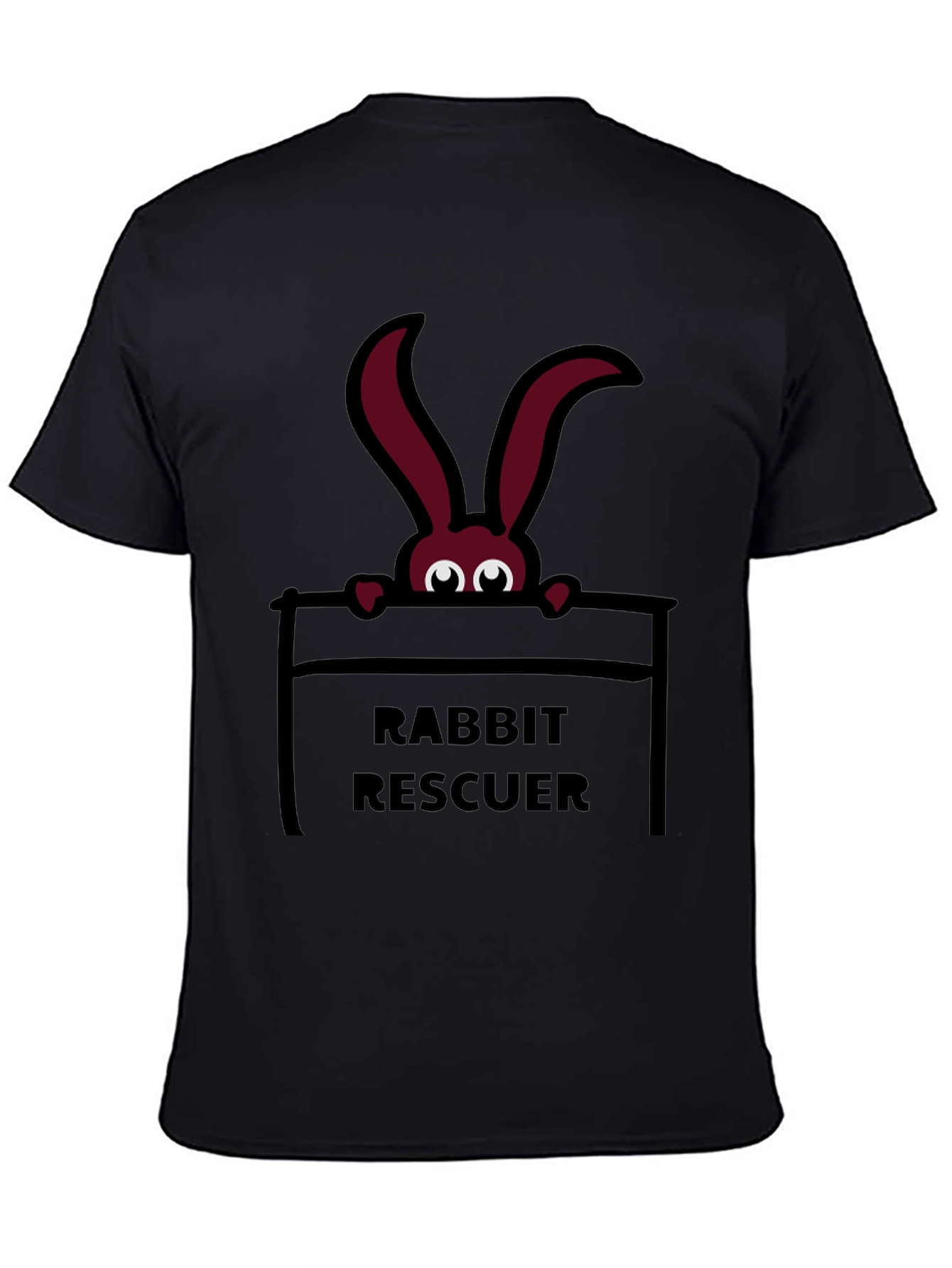 Rabbit Rescuer Graphic Tee - Black