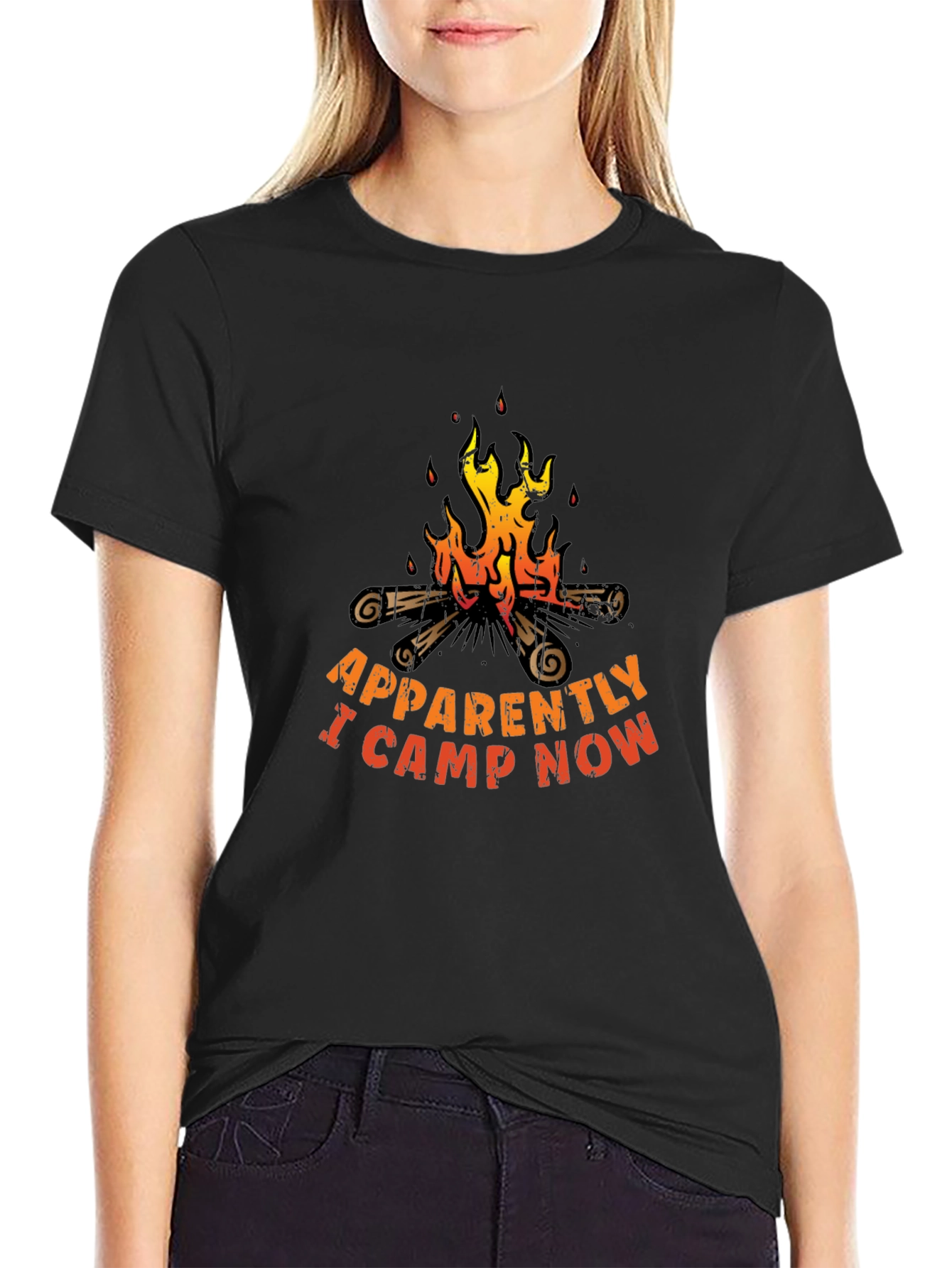 Funny Camping T-Shirt - Apparently I Camp Now