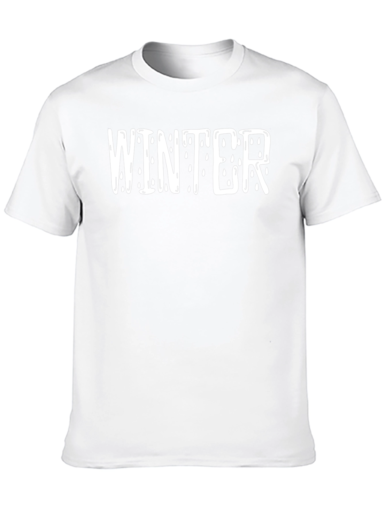 Winter Drip Graphic Tee - Black Cotton T-Shirt